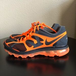 Preowned Mens Nike AirMax Anthracite black/orange